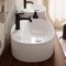 Oval White Ceramic Vessel Sink