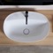 Oval White Ceramic Vessel Sink