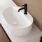 Oval White Ceramic Vessel Sink