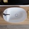 Oval-Shaped White Ceramic Vessel Sink