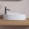 Oval-Shaped White Ceramic Vessel Sink