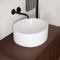 Vessel Sink, Round, White Ceramic