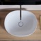 Oval Shaped White Ceramic Vessel Bathroom Sink