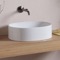 Oval Shaped White Ceramic Vessel Bathroom Sink