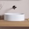 Oval Shaped White Ceramic Vessel Bathroom Sink