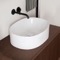 Oval Shaped White Ceramic Vessel Bathroom Sink