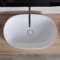 Oval Shaped White Ceramic Vessel Bathroom Sink