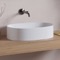 Oval Shaped White Ceramic Vessel Bathroom Sink