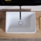 Rectangular White Ceramic Vessel Sink