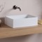 Rectangular White Ceramic Vessel Sink