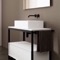 Rectangular White Ceramic Vessel Sink