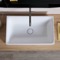 Rectangular White Ceramic Vessel Sink