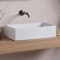 Rectangular White Ceramic Vessel Sink