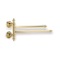 Double Towel Bar with Swivel, Gold, 15 Inch, Classic Style
