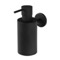 Soap Dispenser, Wall Mounted, Round, Black