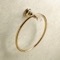 Gold Finish Towel Ring with Crystal