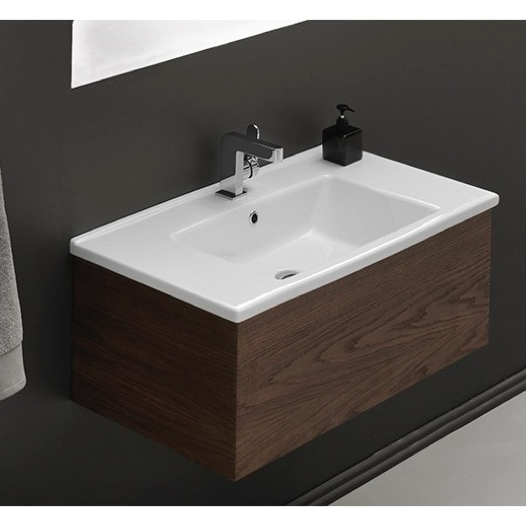 Drop in Bathroom Sink, Modern, Rectangular, 47, Arya CeraStyle 043600-U/D by Nameeks