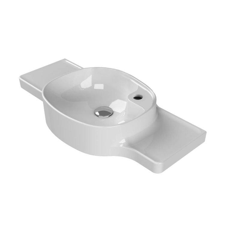 Soap holder - White porcelain and Chrome - wall mounted - Style CURZON -  BATHROOM - VillaHus