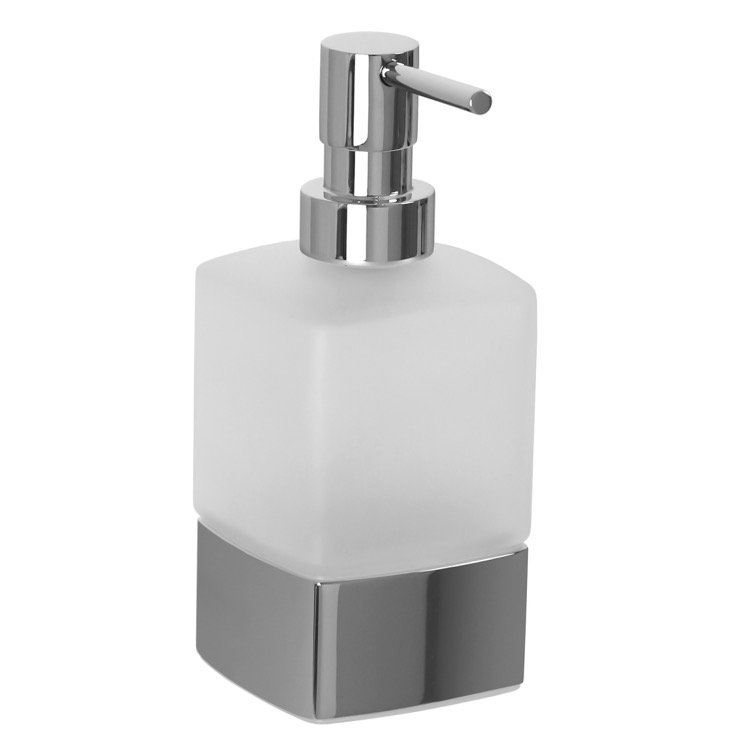 Frosted Milk Glass Soap Dispenser