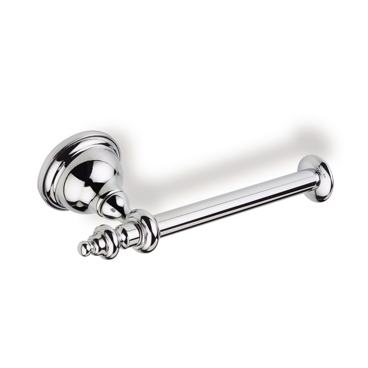 Classic Round Polished Chrome Wall-Mounted Toilet Paper Holder +