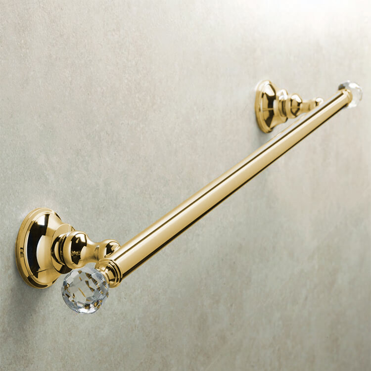 SL Vintage Brass Towel Rod, 24 Inches with Chrome Finish and Wall Mounted  for Bathroom : : Home Improvement